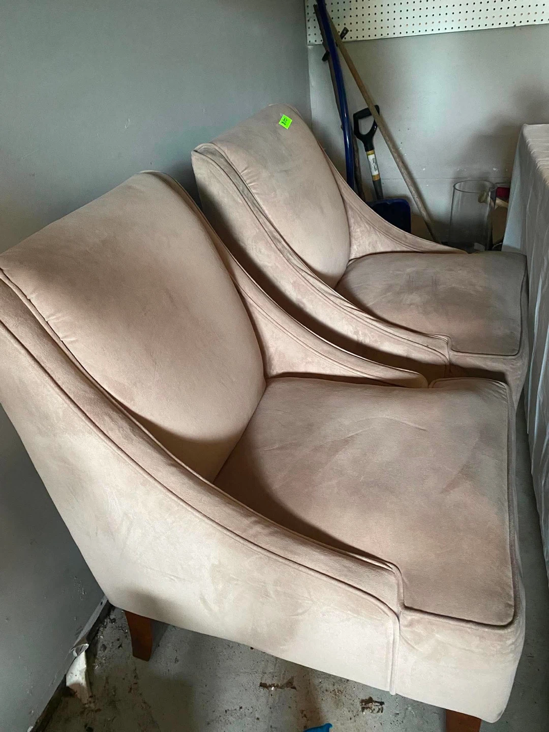 Pair of Taupe Accent Chairs - photo 2