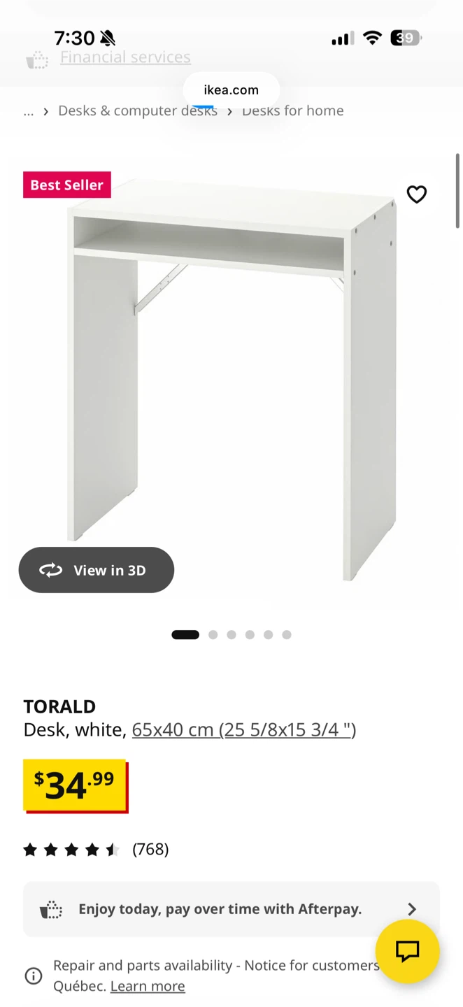 IKEA TORALD Desk - White - photo 2