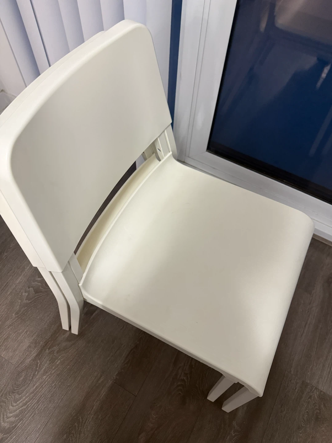 2 Ikea TEODORES Chairs, white