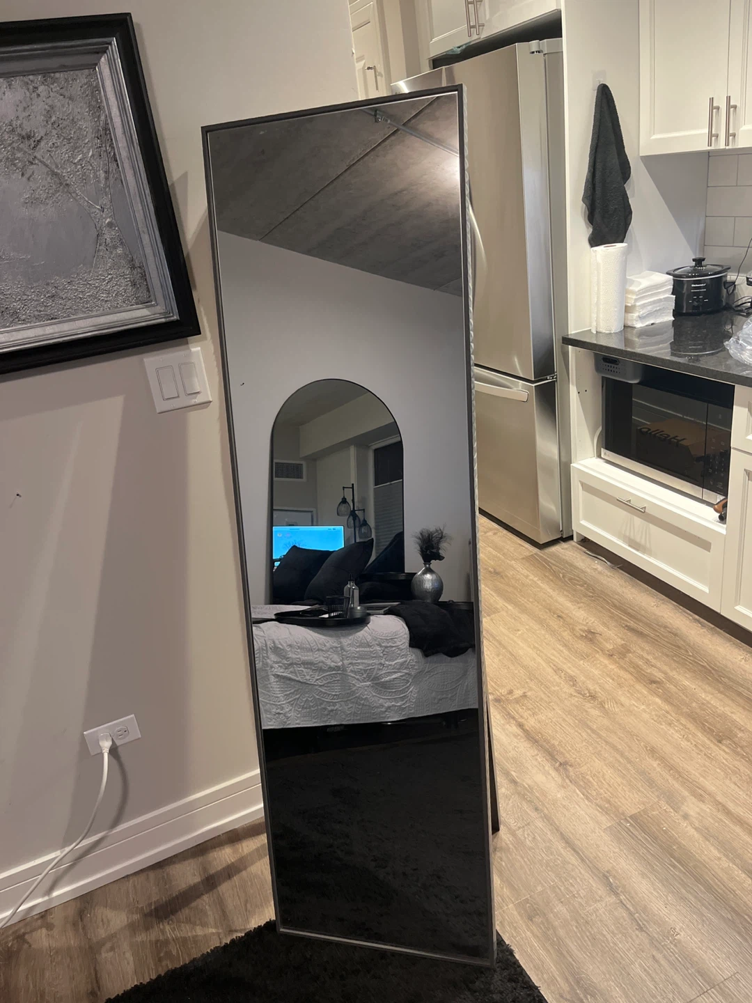 70” X 16” Gray Stand up MIRROR
