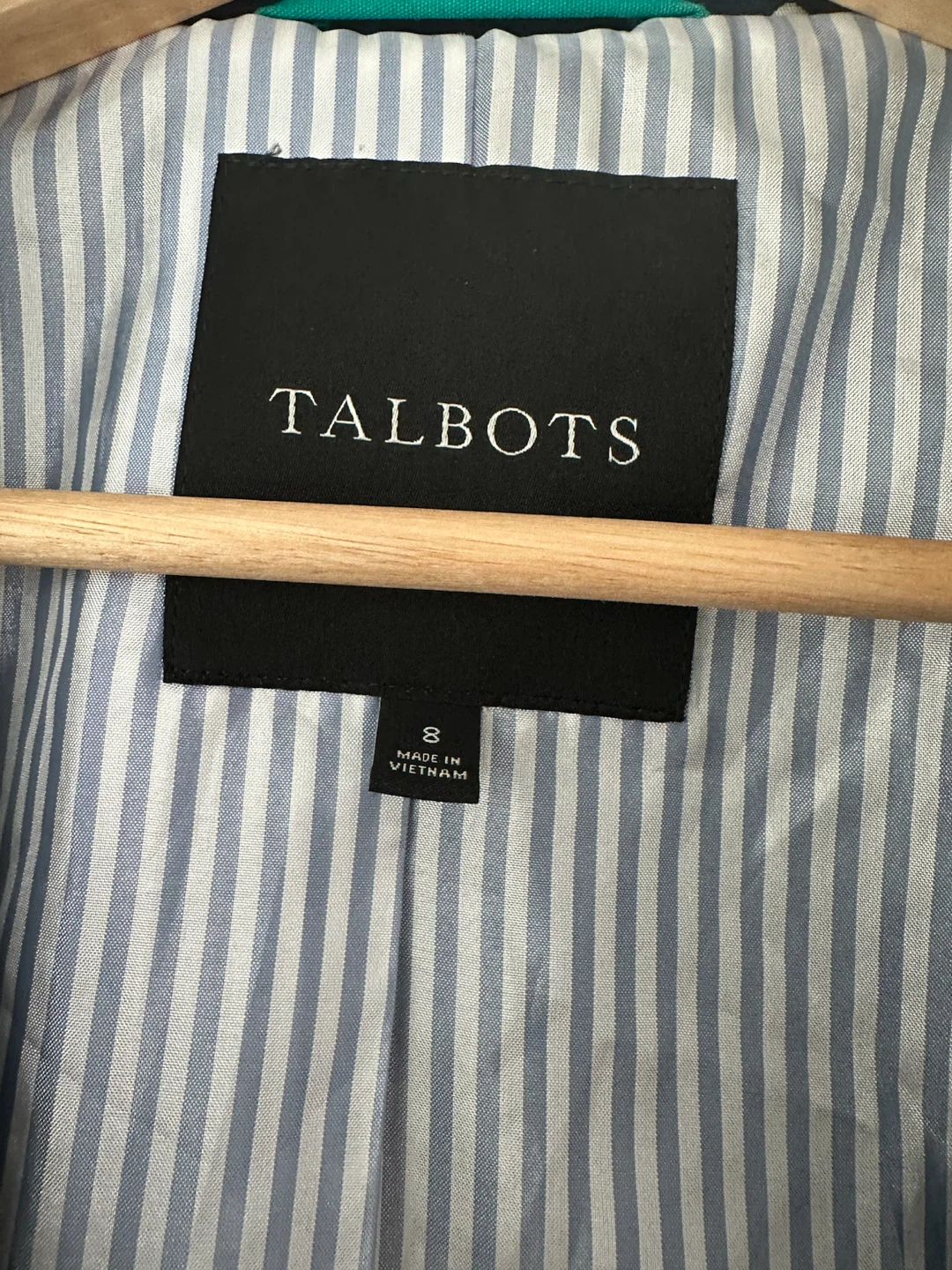 Talbots Navy Polka Dot Trench Coat Size S - photo 3