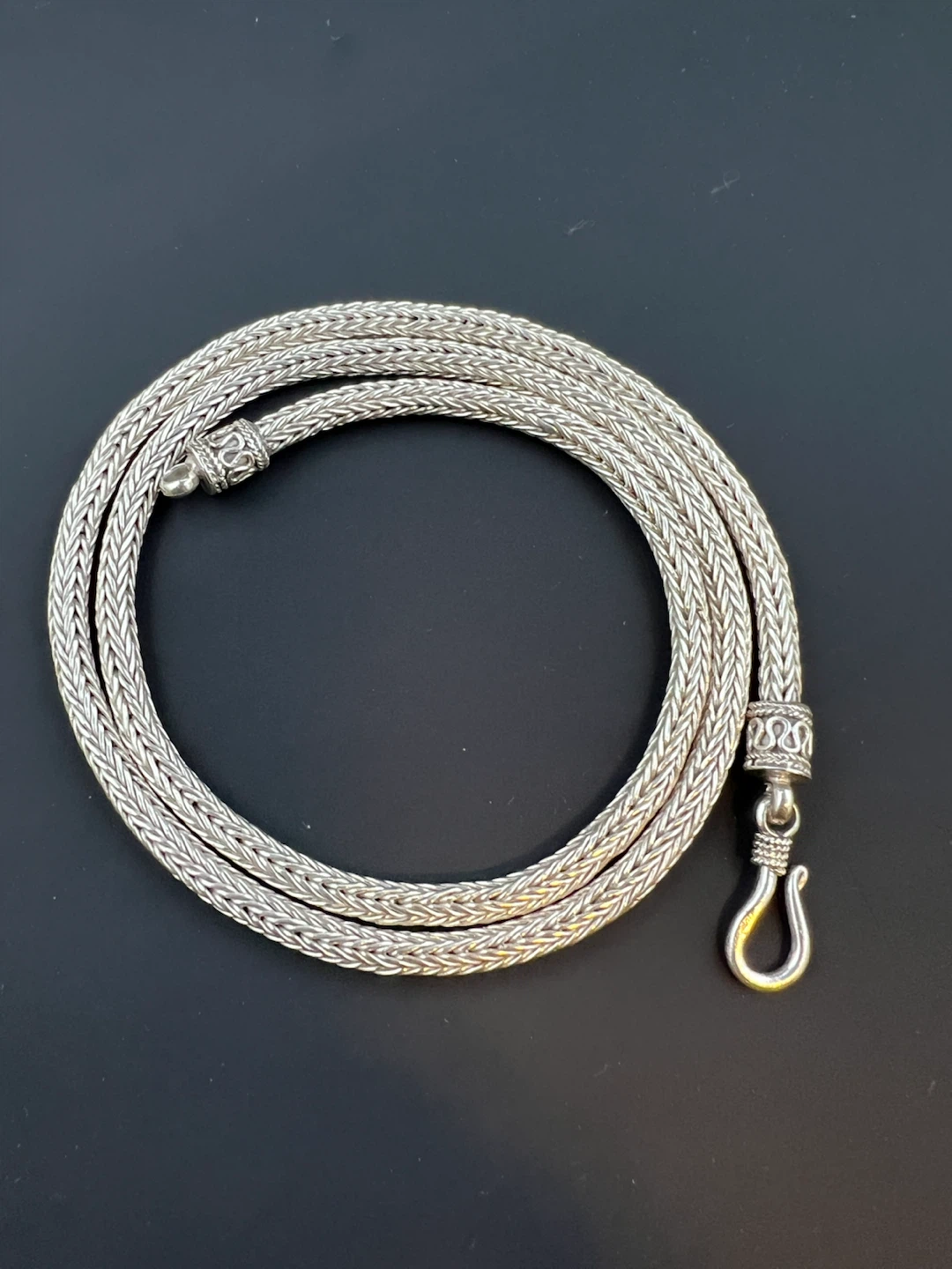 Brand New Solid Sterling Silver Byzantine Style Necklace