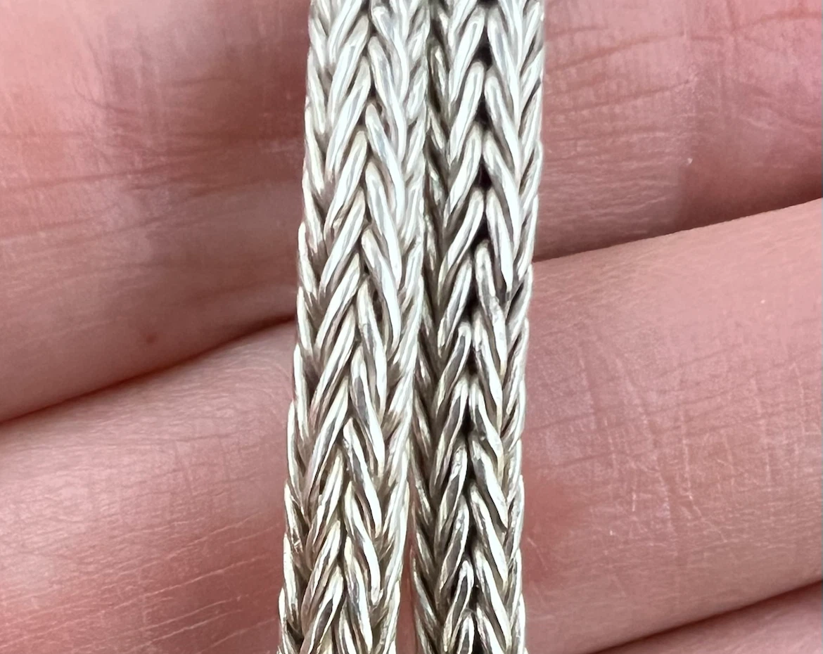 Brand New Solid Sterling Silver Byzantine Style Necklace - photo 4