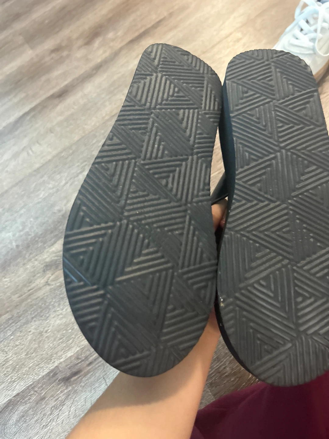 Ardene Black Flip Flops Size 10 - photo 2