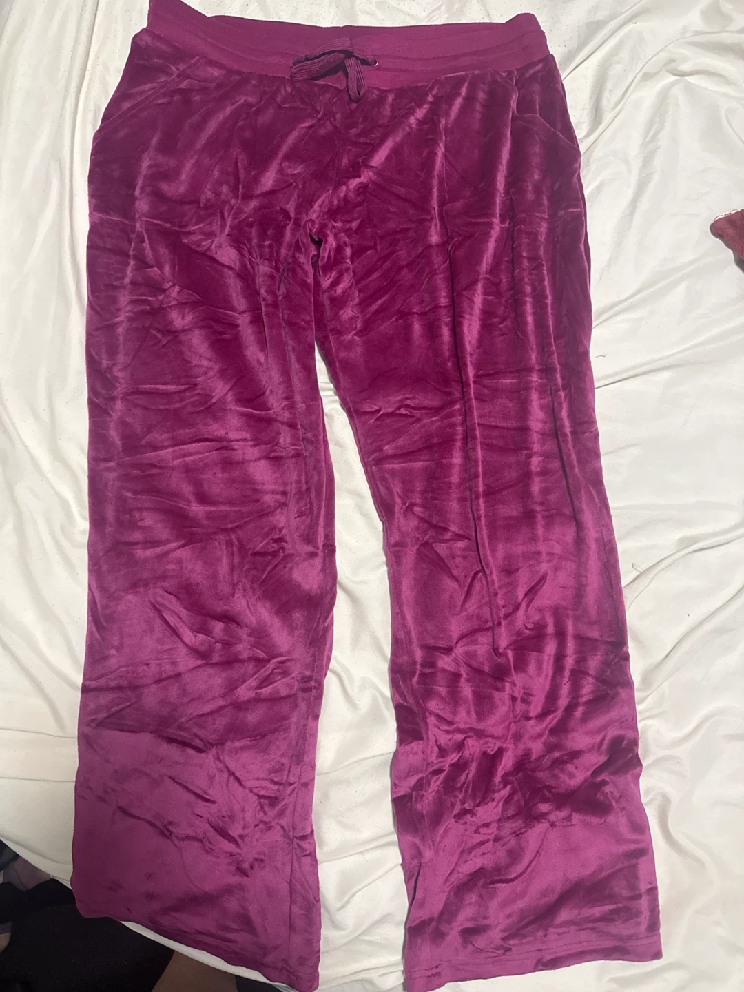 Pink Velour Jogger Pants