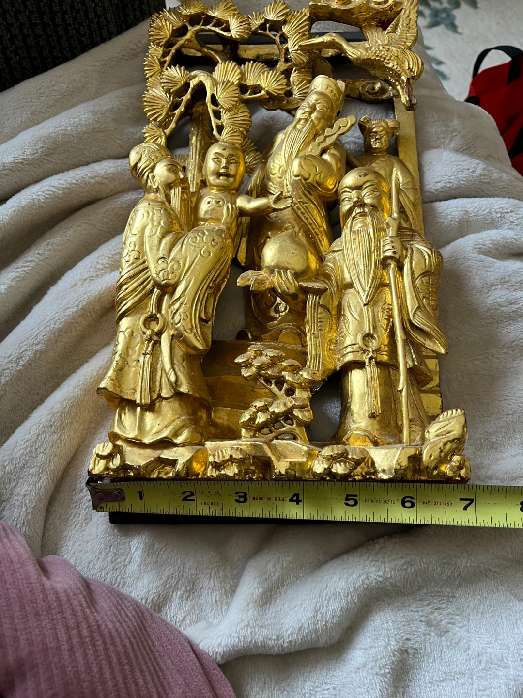 Antique Asian carved plaque - photo 2