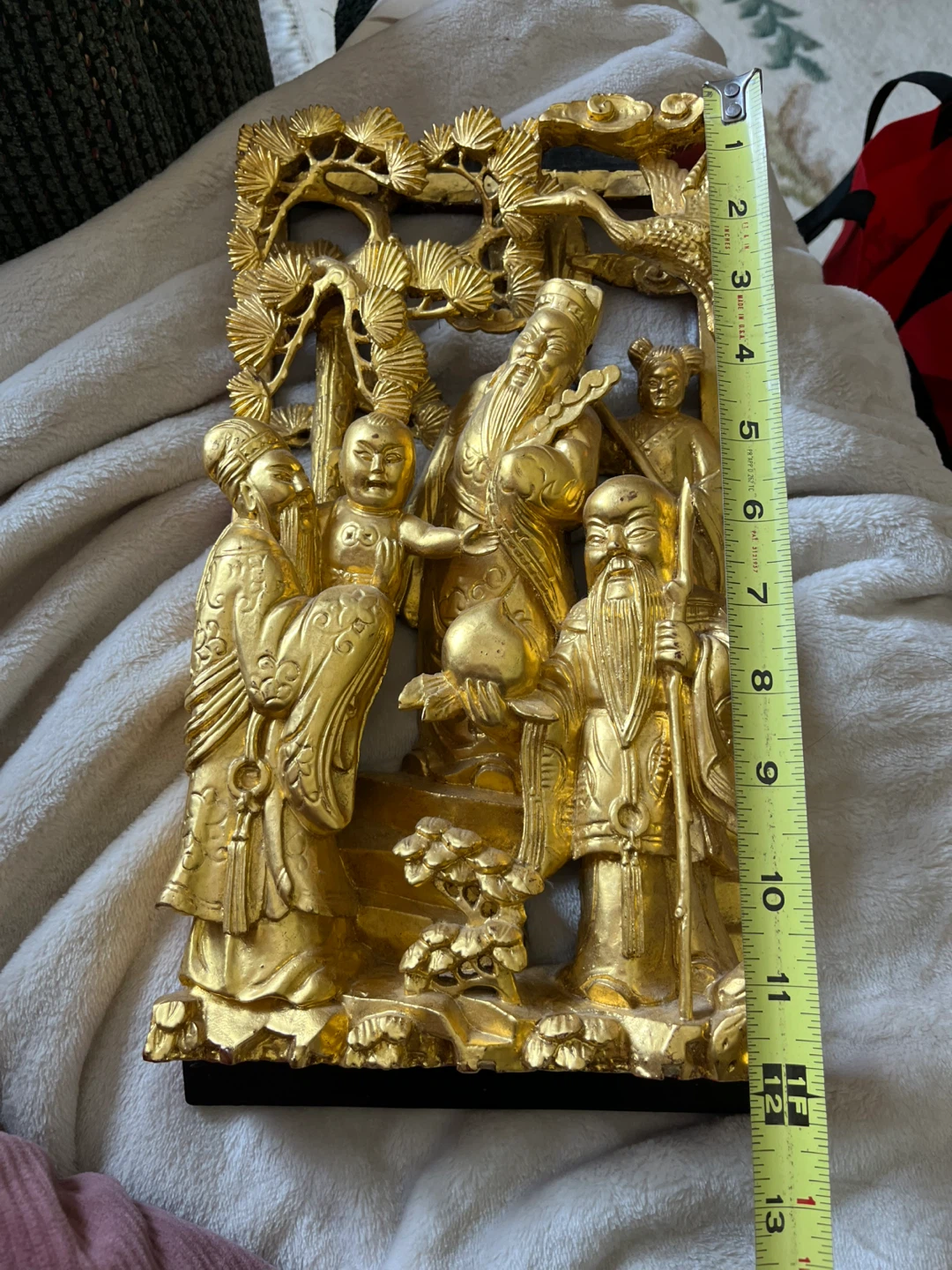 Antique Asian carved plaque - photo 3
