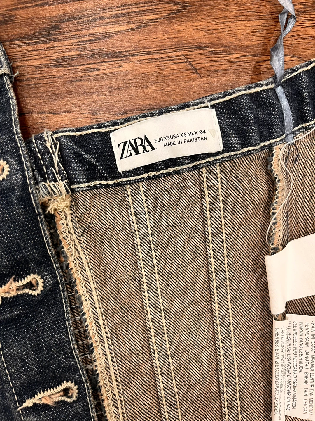 ZARA Denim Corset Top - photo 2