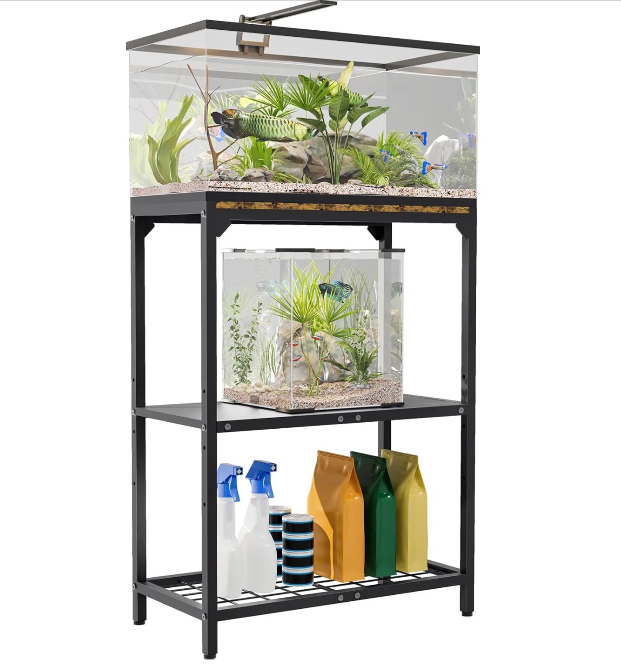 Aquarium 20 gallon with 3-Tier Aquarium Stand - photo 3