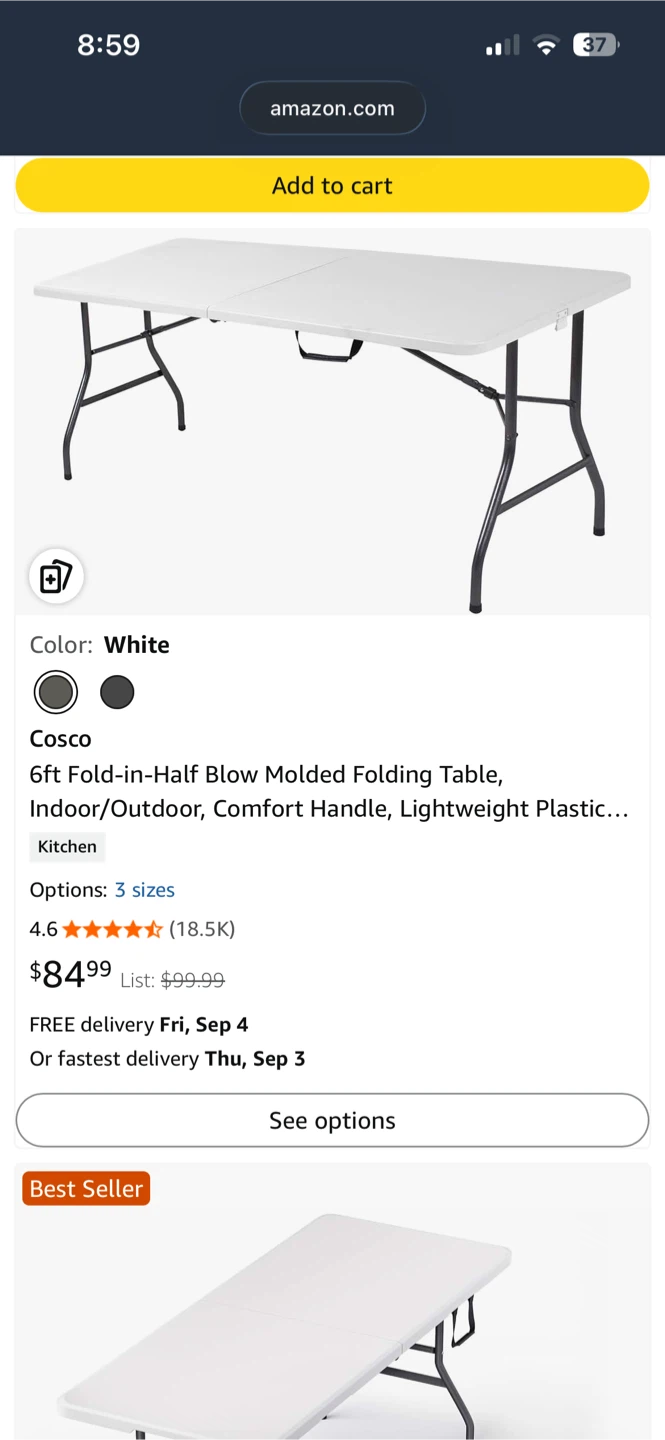 Cosco Folding Table with Handle - photo 2
