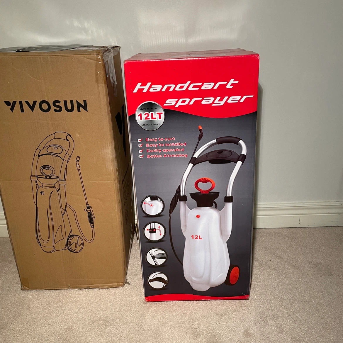 NEW!! VIVOSUN 12L Garden Wheeled Pump Sprayer - MSRP $141 - photo 3