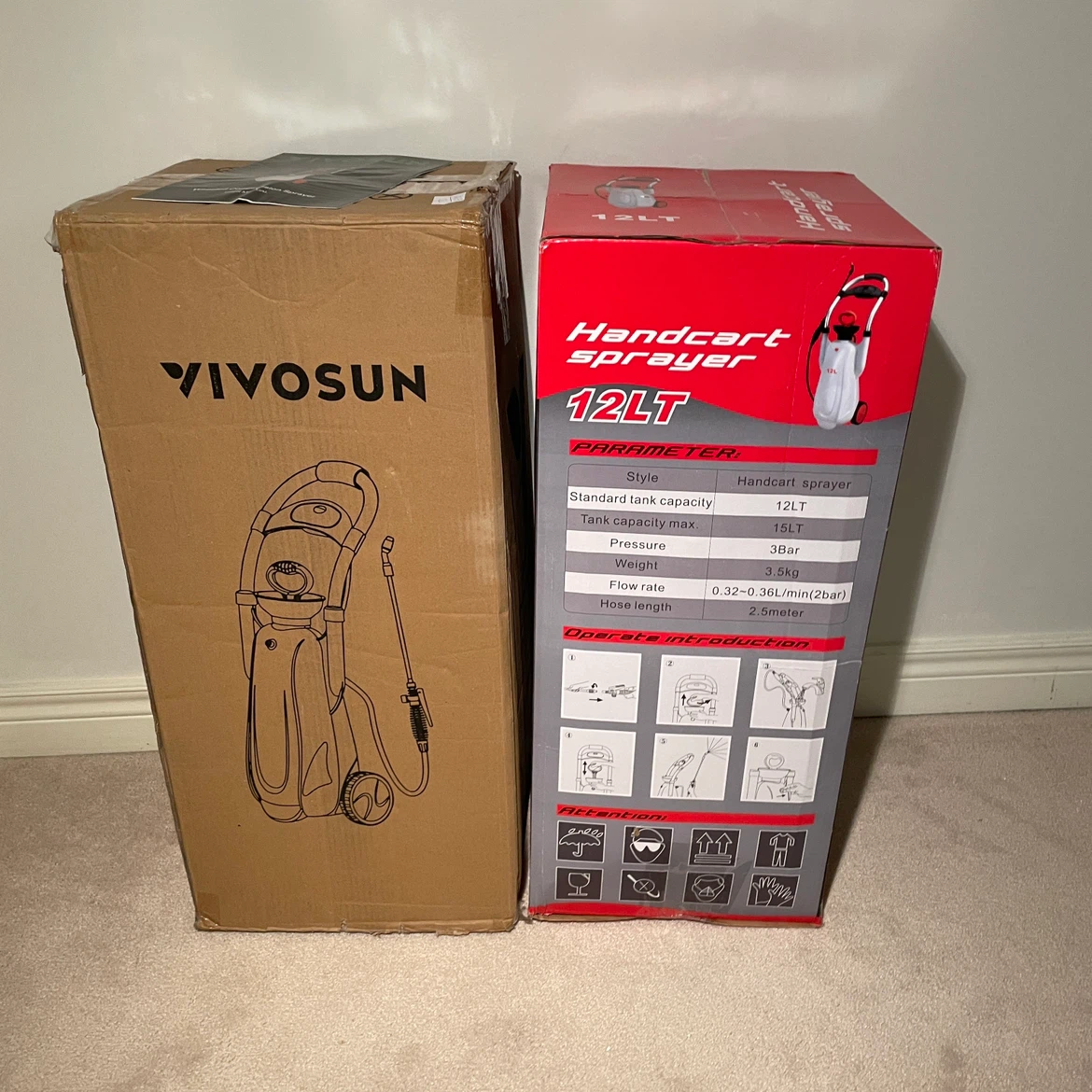 NEW!! VIVOSUN 12L Garden Wheeled Pump Sprayer - MSRP $141 - photo 5