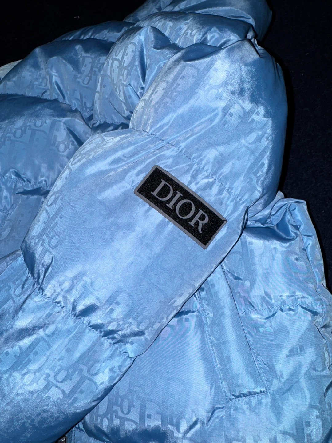 Dior Puffer Jacket Baby Blue Monogram kids - photo 4