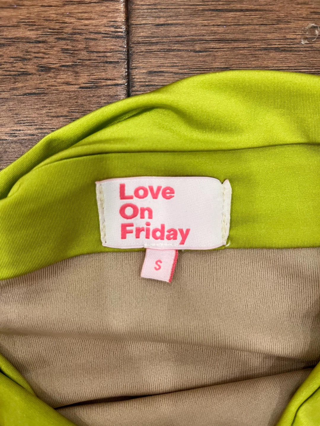Love On Friday Lime Ruched Strapless Dress Size S - photo 2