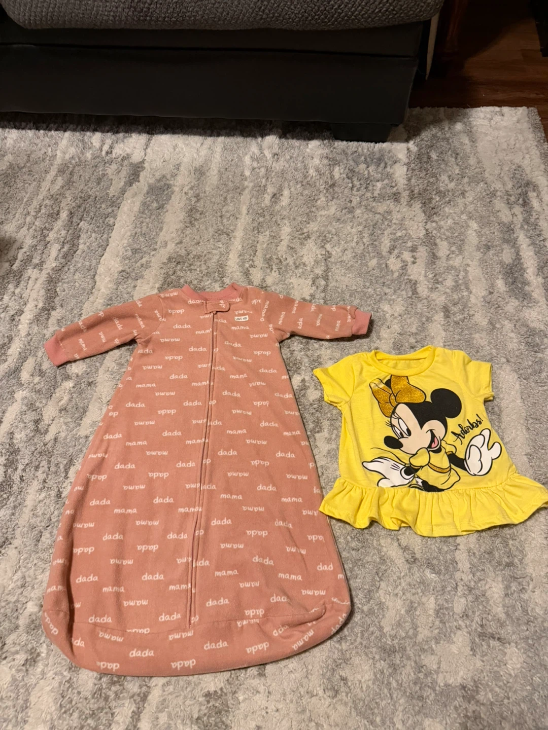 Baby Girl Outfit: Minnie Mouse Dress & Sleep Sack