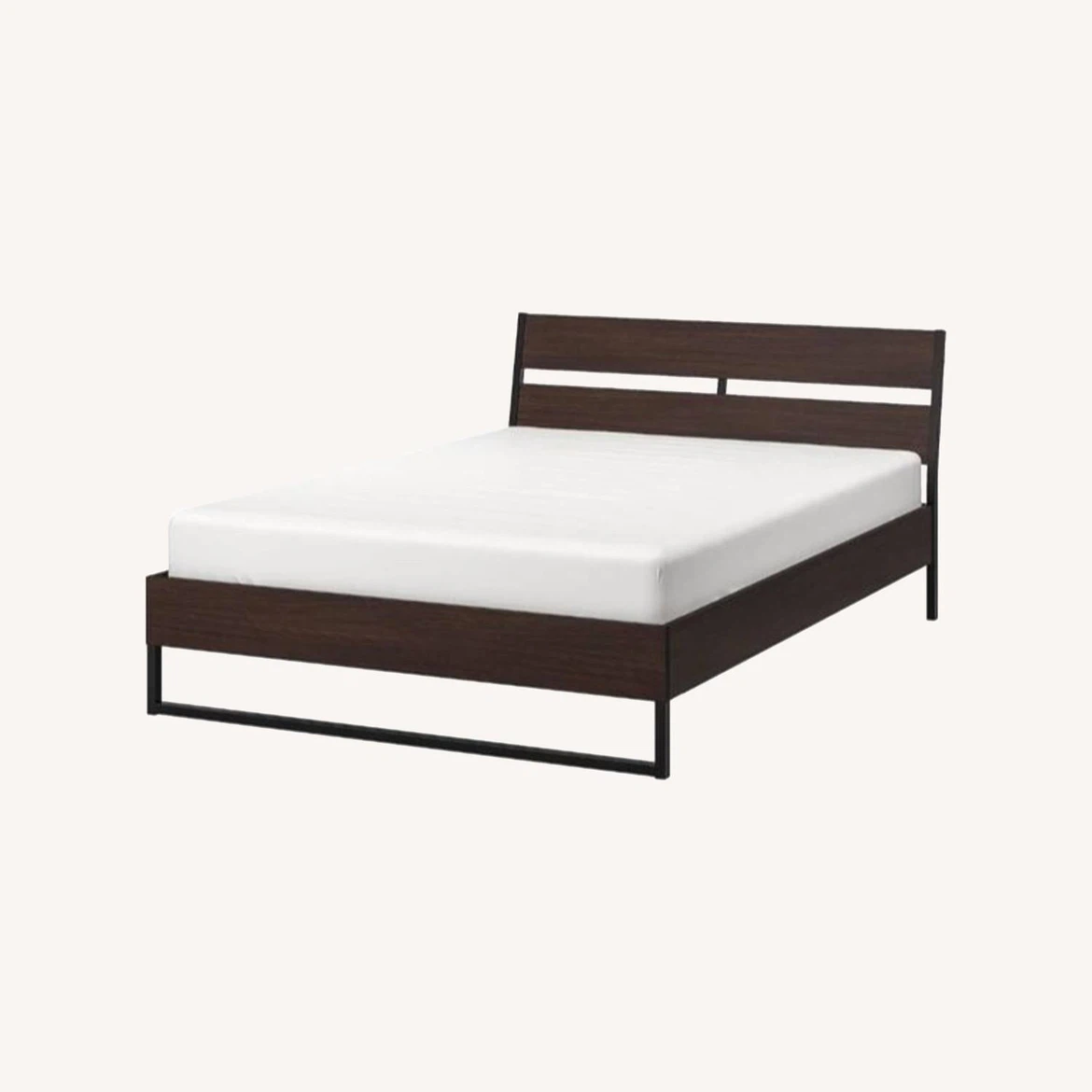 IKEA Sturdy Metal Twin Bed Frame + Mattress