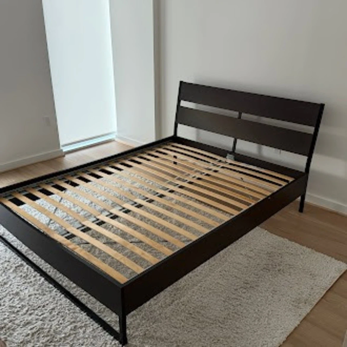 IKEA Sturdy Metal Twin Bed Frame + Mattress - photo 2
