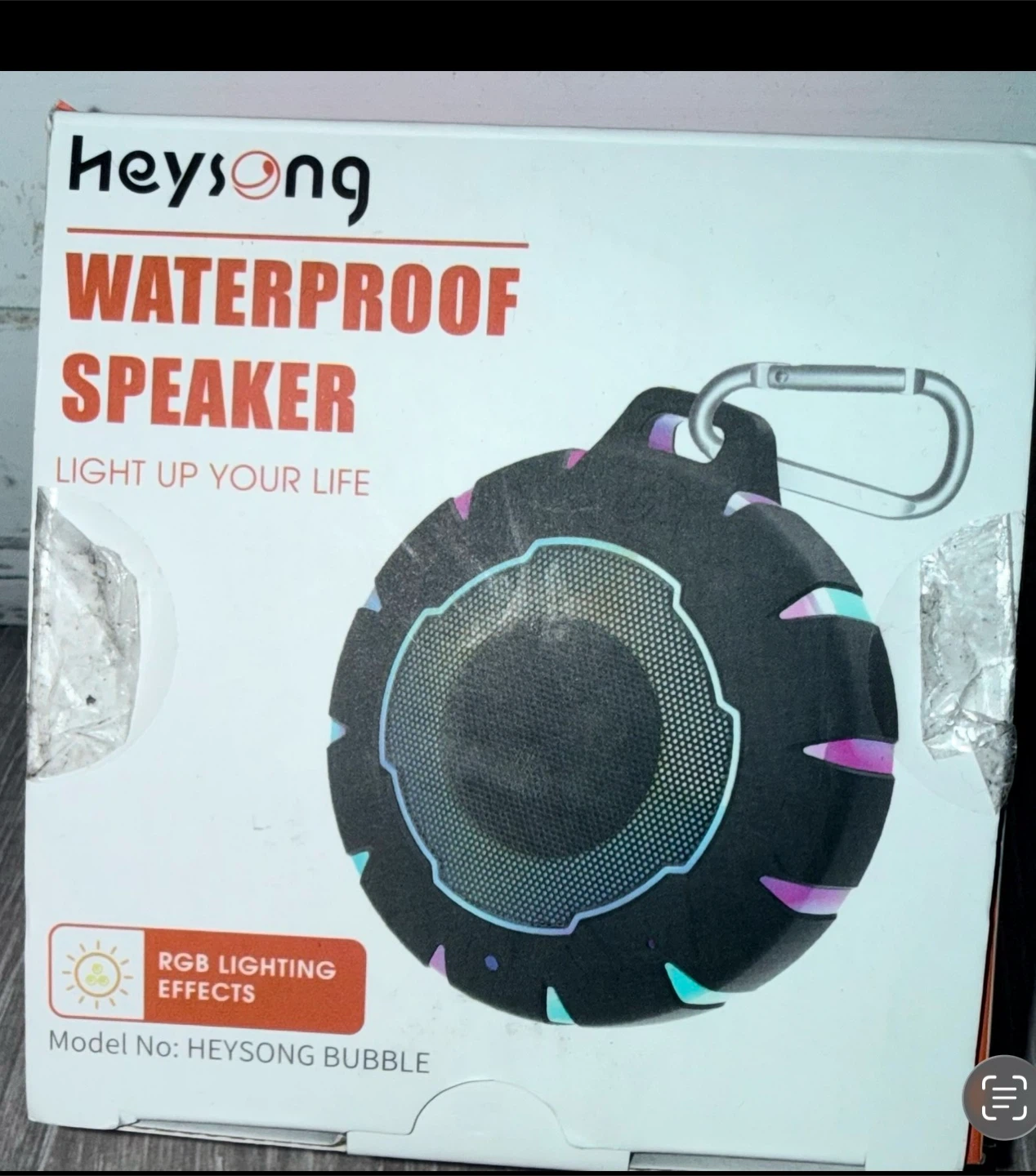 Heysong Waterproof Bluetooth Speaker with RGB Lighting Effects - photo 4
