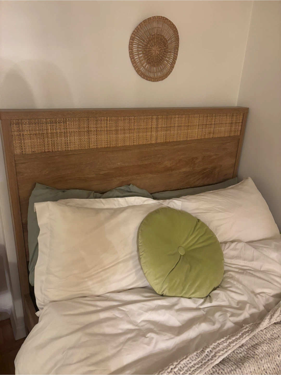MOVING - Kayden Double Bed Frame with Rattan Headboard - photo 4