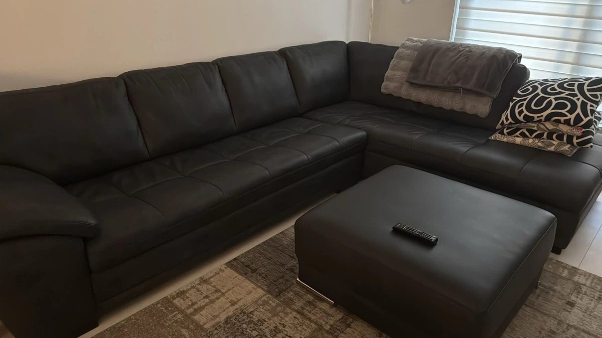 Chesterfield Sectional Sofa + Ottoman