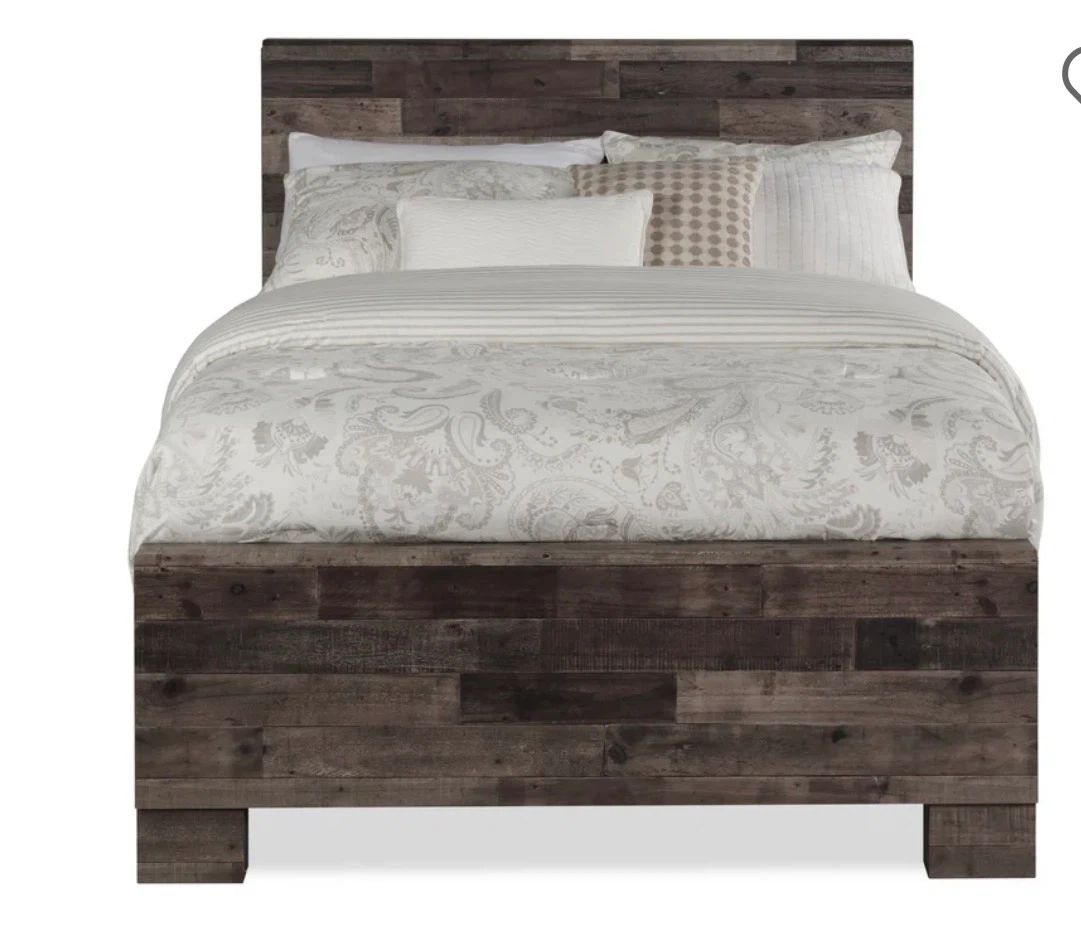 Drekson Panel Bed with Headboard & Frame - Queen Size