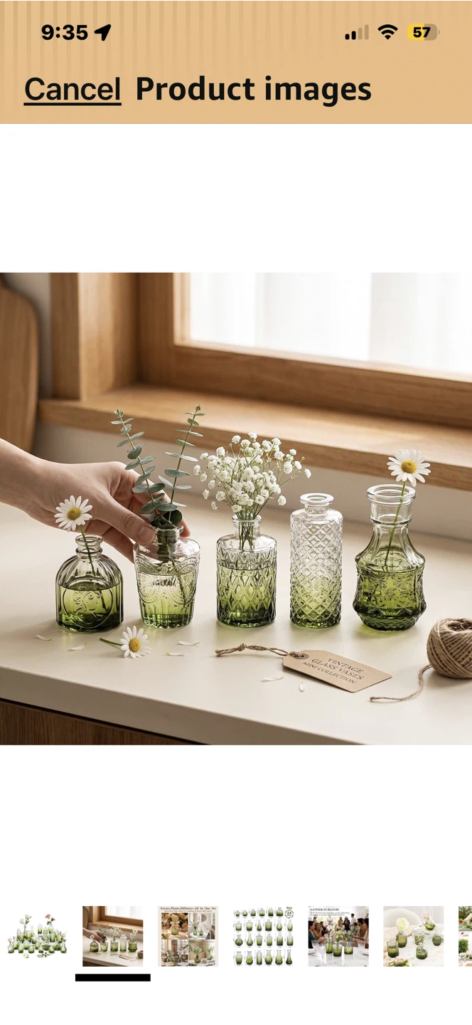 Assorted Green Glass Bud Vases (Set of 25) - photo 3