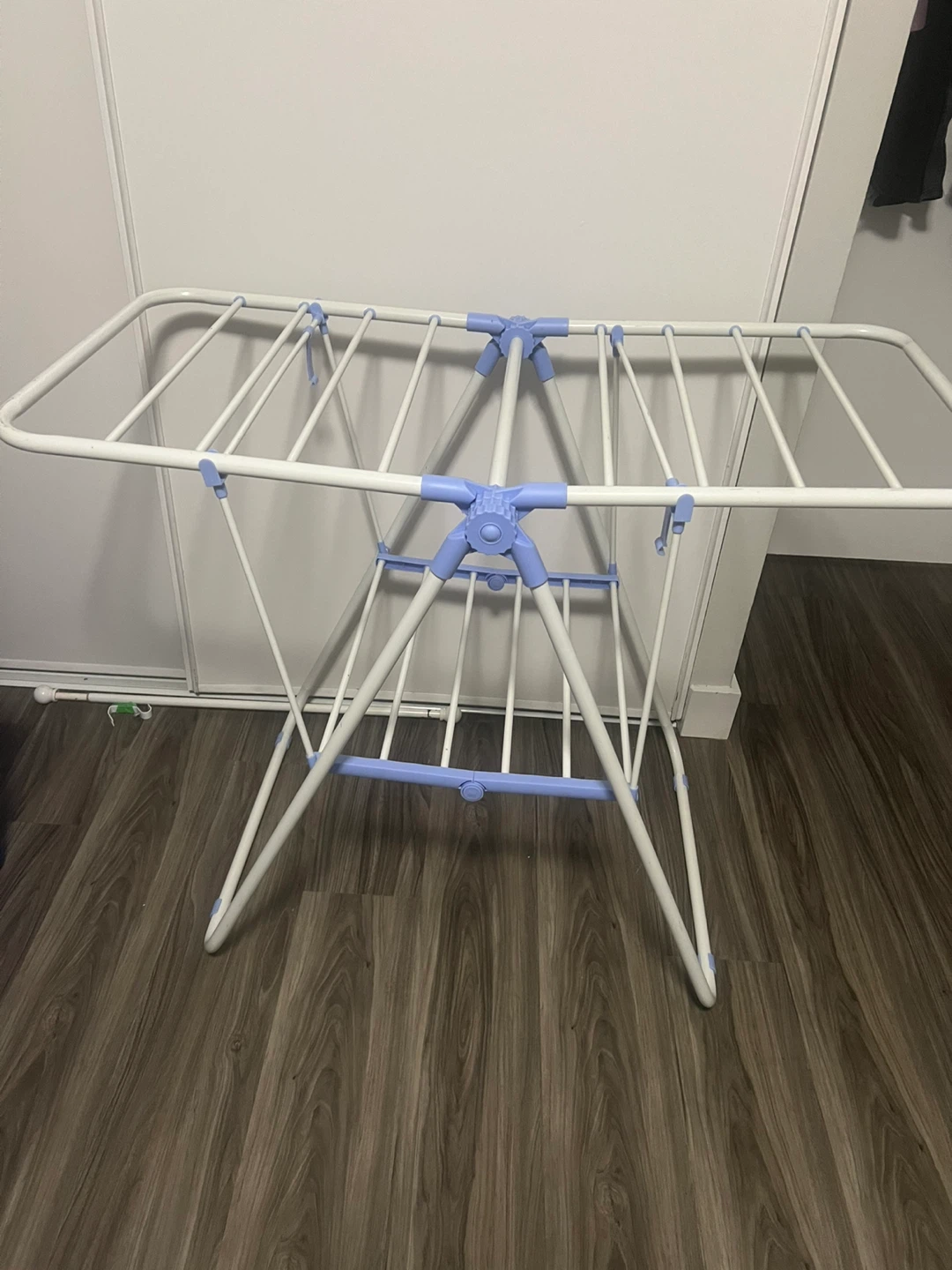White Folding Clothes Drying Rack - photo 2
