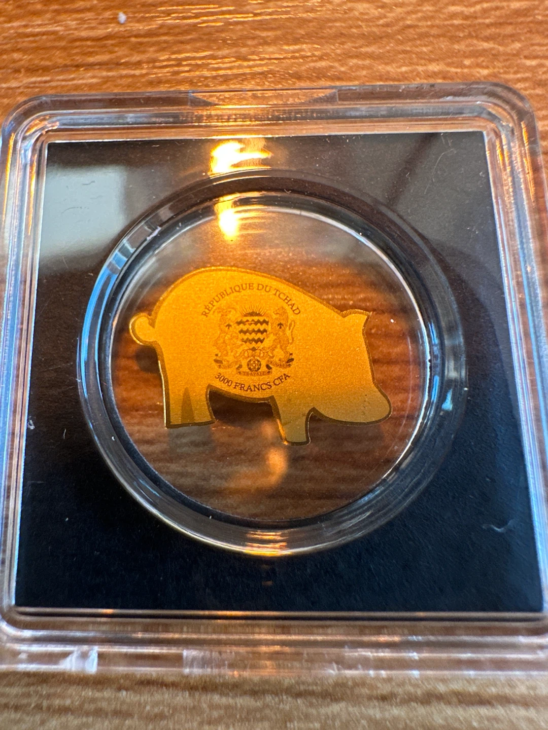 999 Gold Pig Coin with Certificate of Authenticity - photo 2