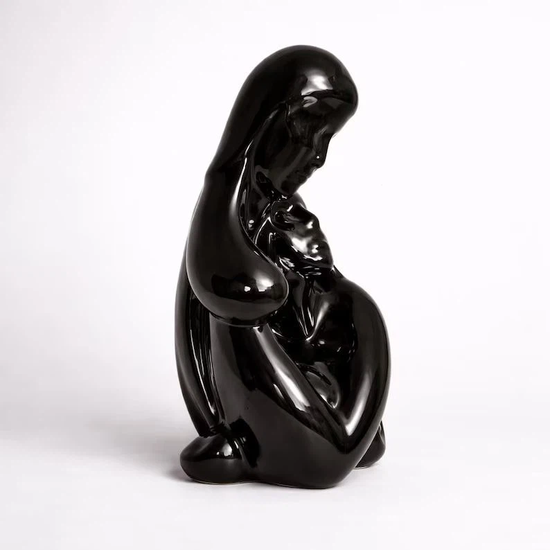 Gloss Black Postmodern Art Deco Sculpture - photo 2