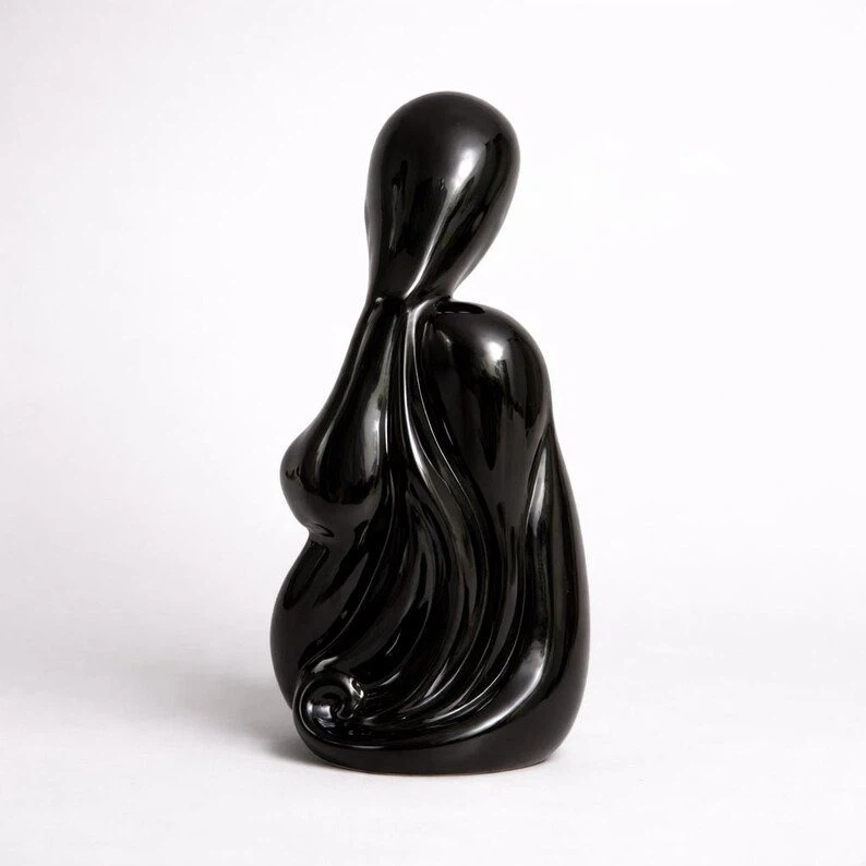 Gloss Black Postmodern Art Deco Sculpture - photo 5