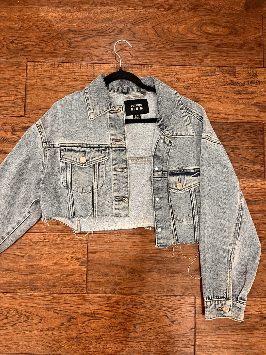 Refuge Denim Cropped Jean Jacket