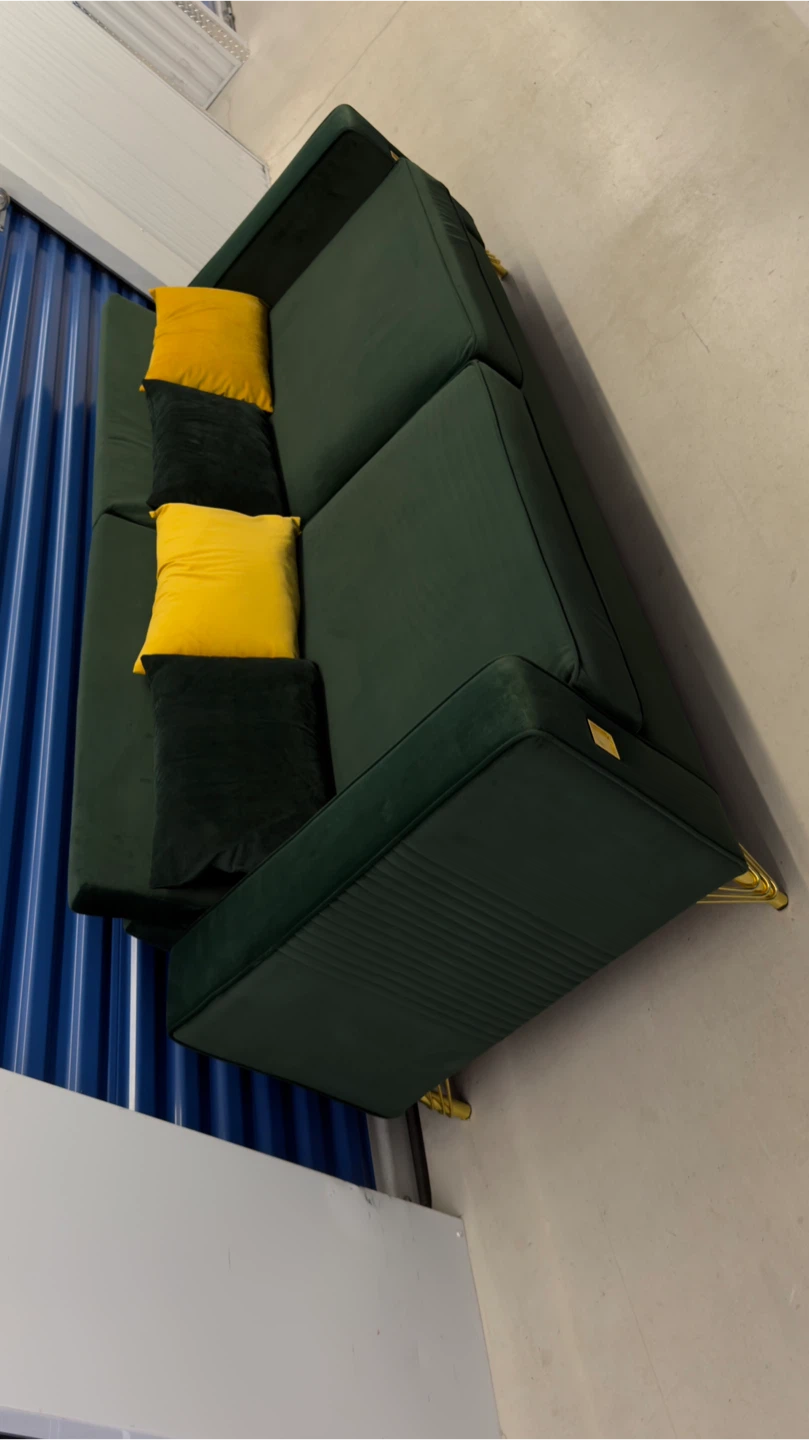 ✨Luxury Velvet Sofa with Gold Accents✨ - photo 2
