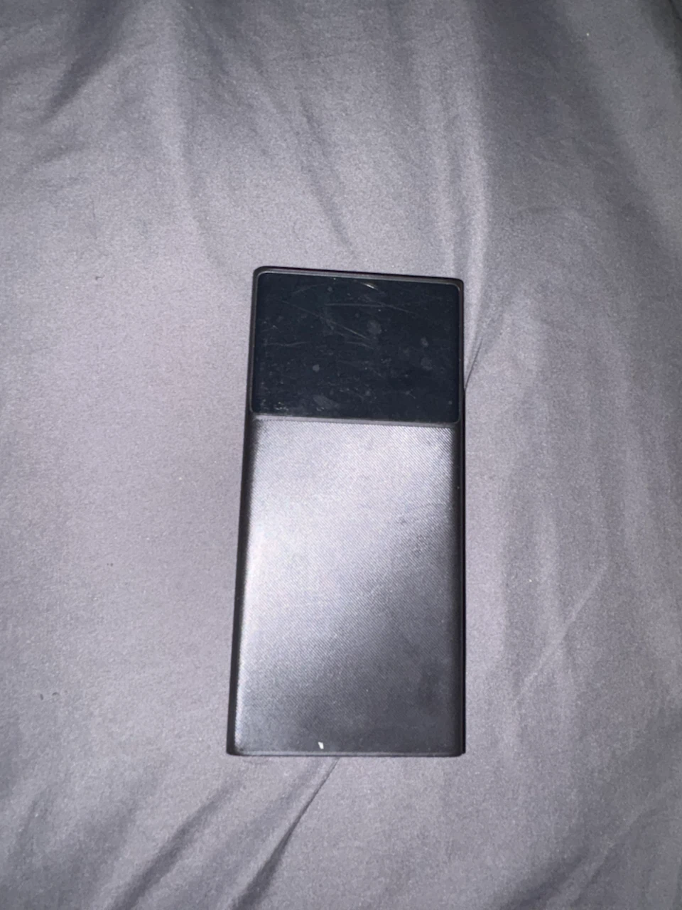 Black Power Bank with Integrated Cables