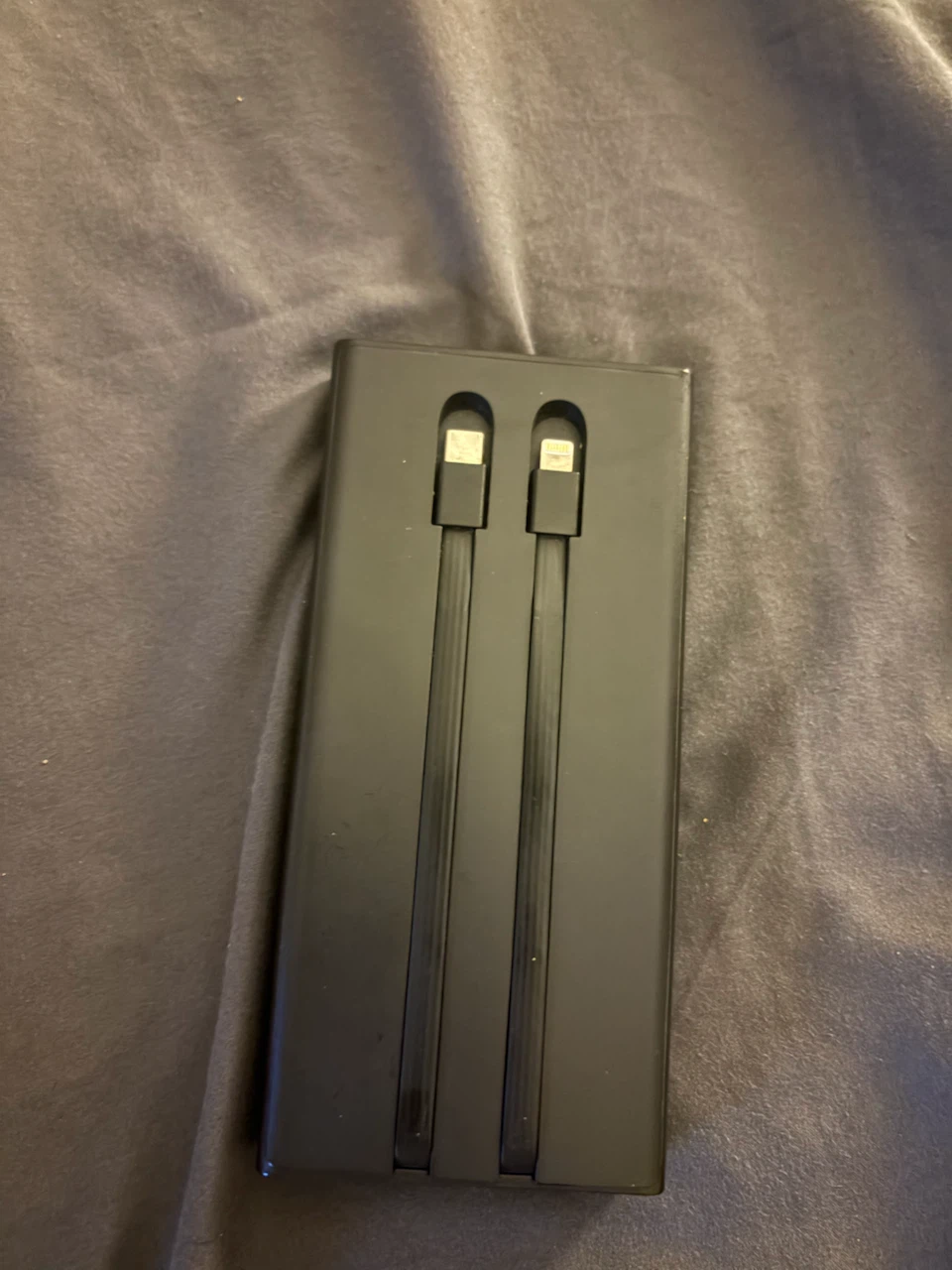 Black Power Bank with Integrated Cables - photo 2