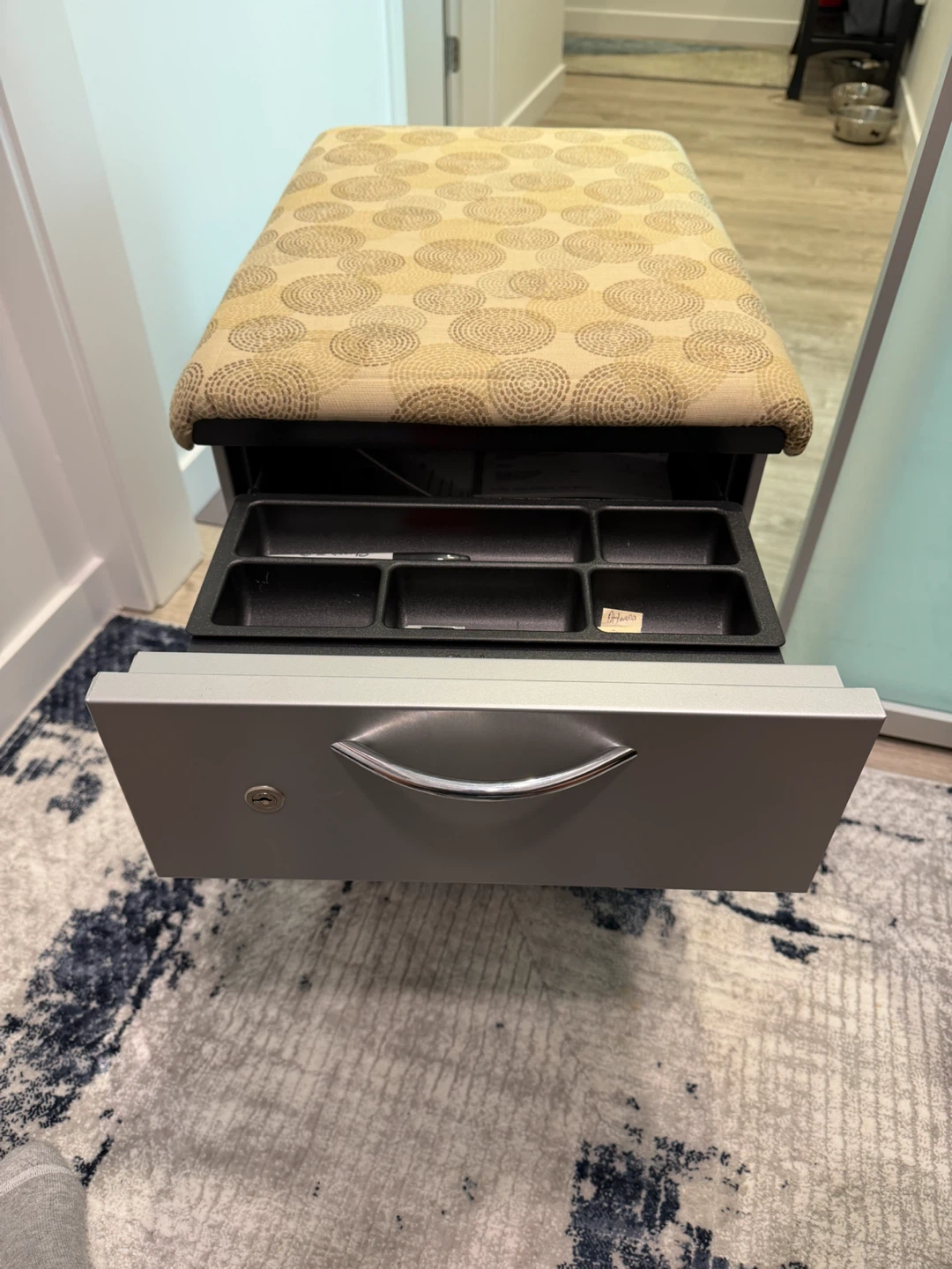 Filing Cabinet with Padded Seat - photo 2