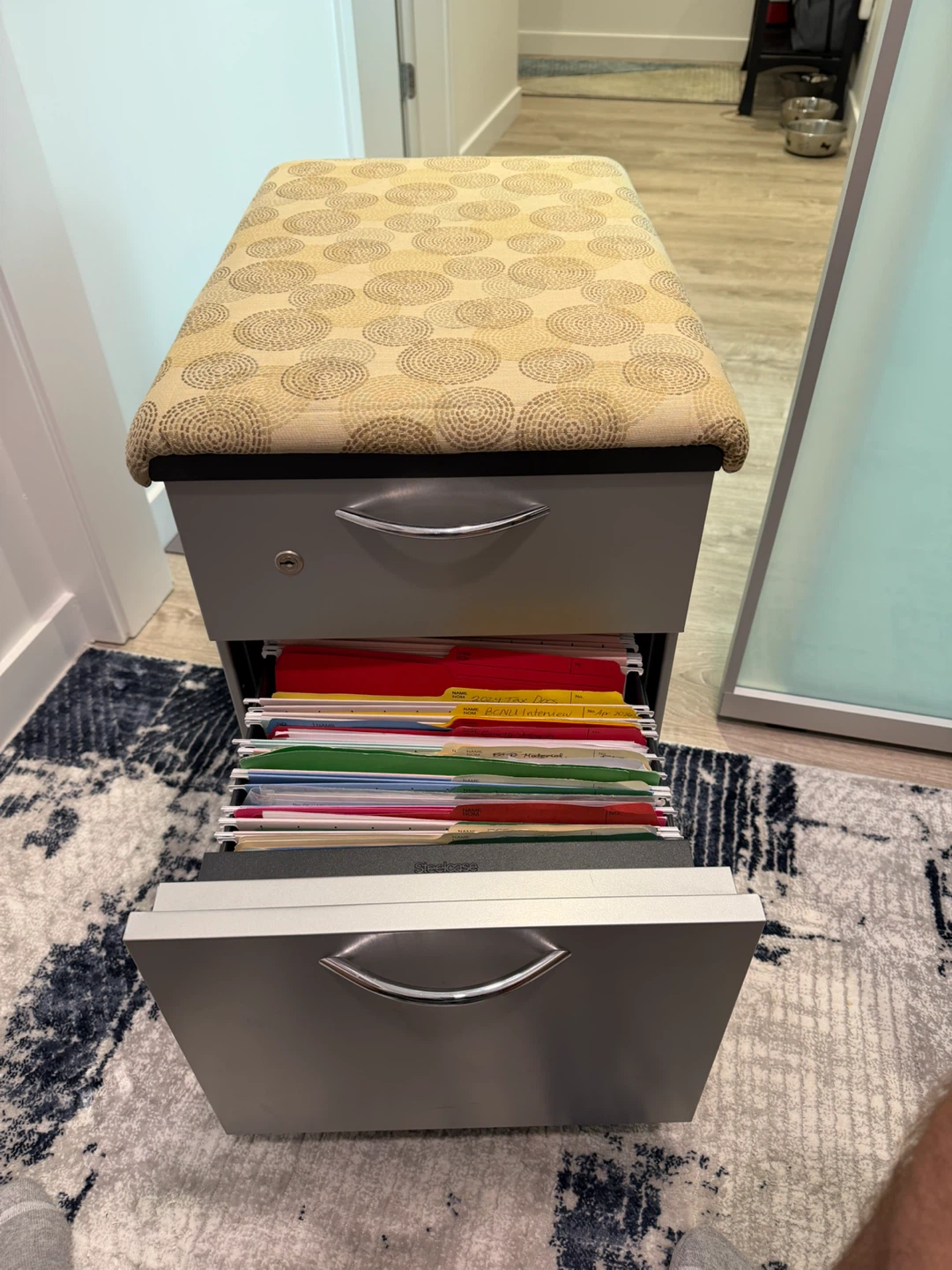 Filing Cabinet with Padded Seat - photo 3