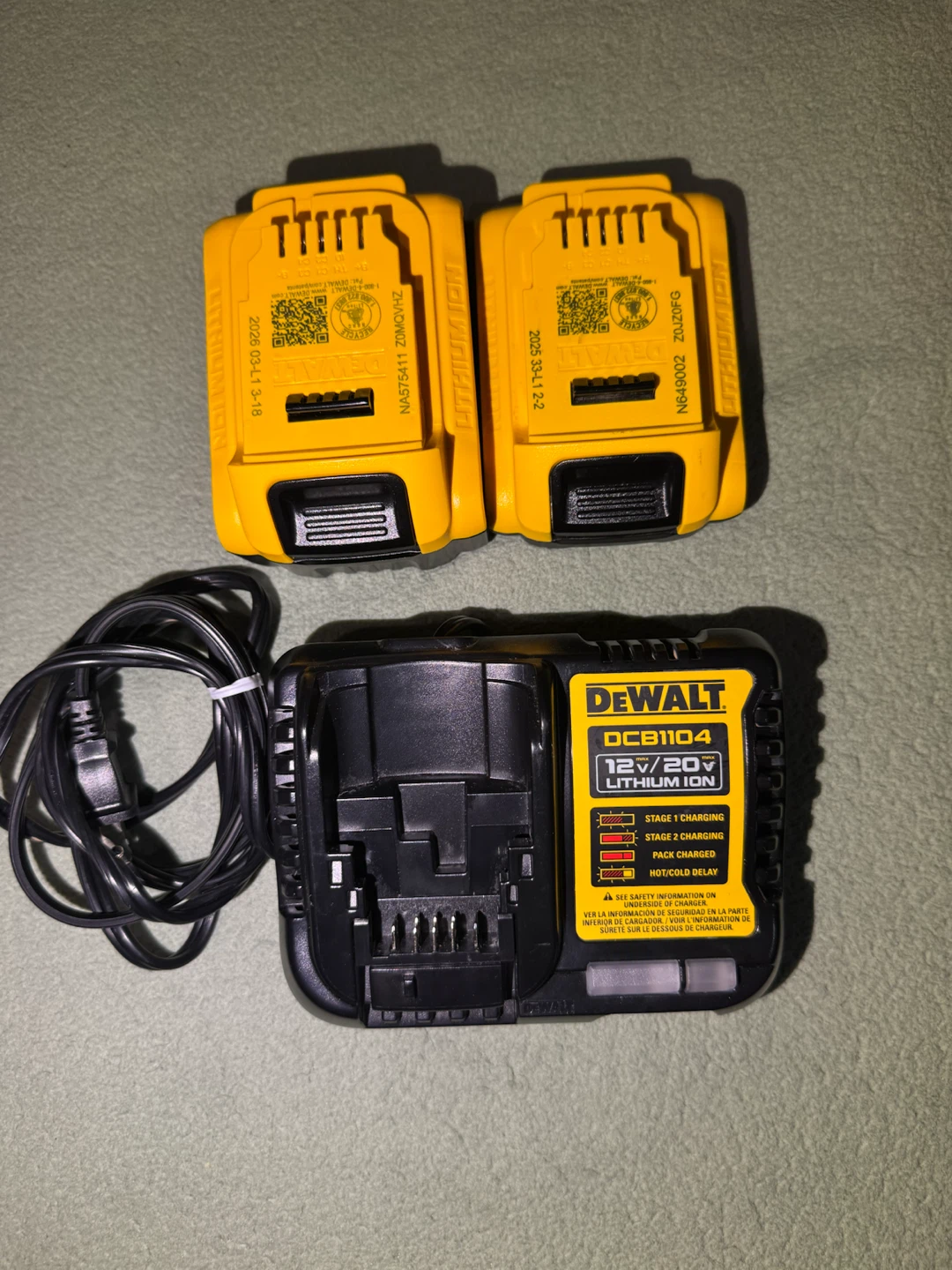 DeWalt 20V Battery and Charger Set