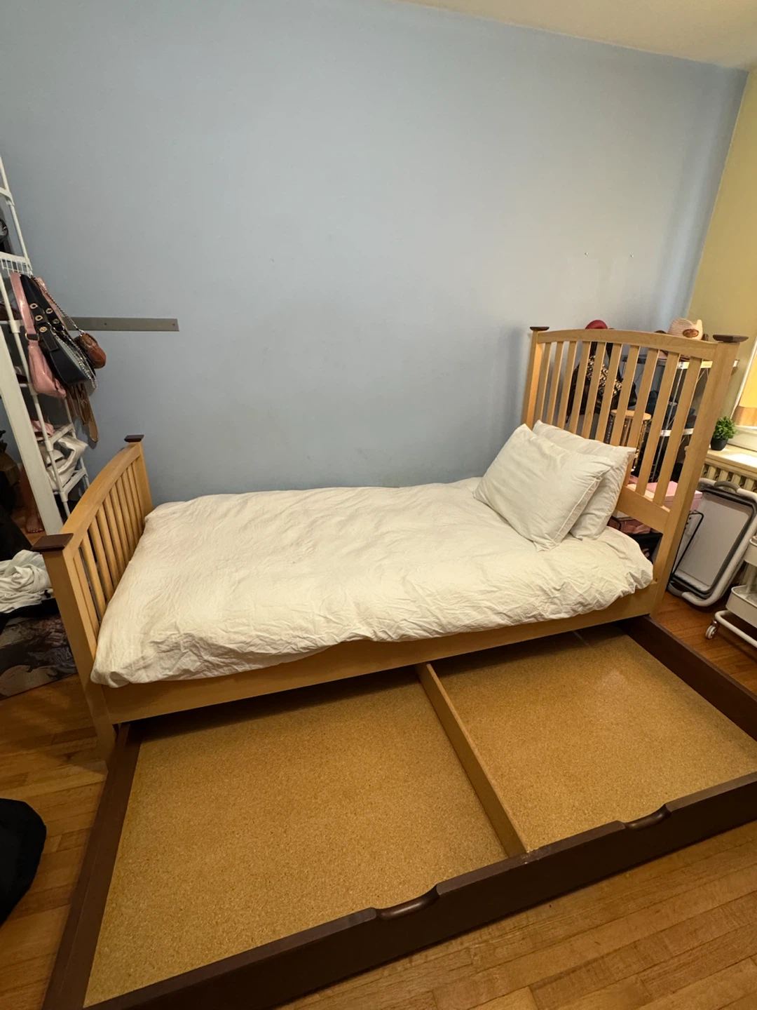 Idomo Twin Bed Frame With Pull-Out Drawer + Mattress - photo 2