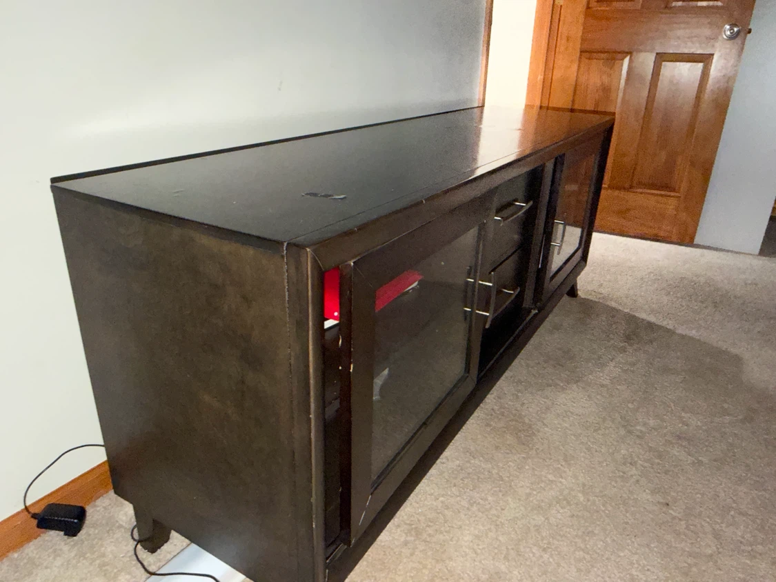 Dark Brown Media Console Stand - photo 3