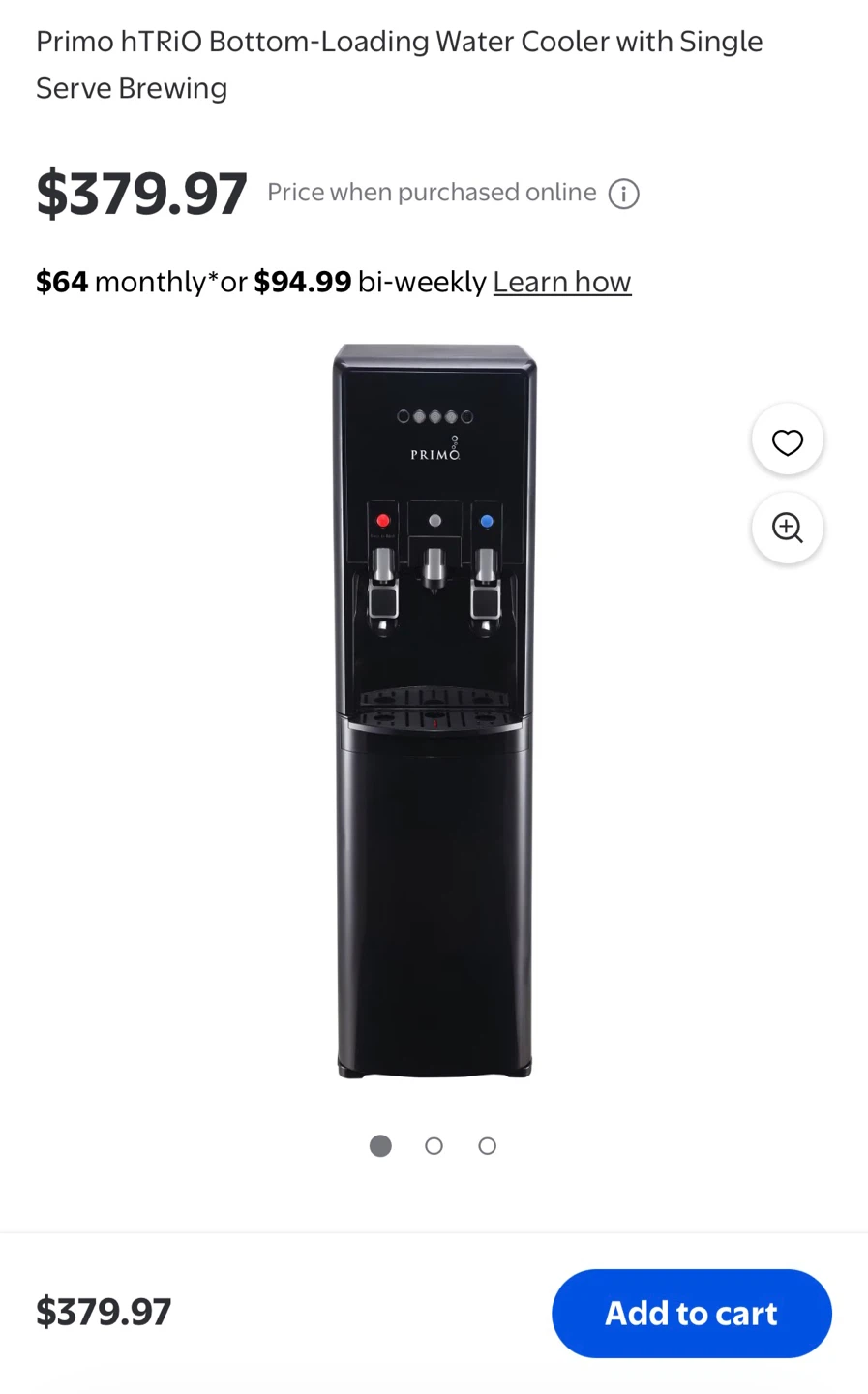 Primo hTRIO Bottom-Loading Water Cooler