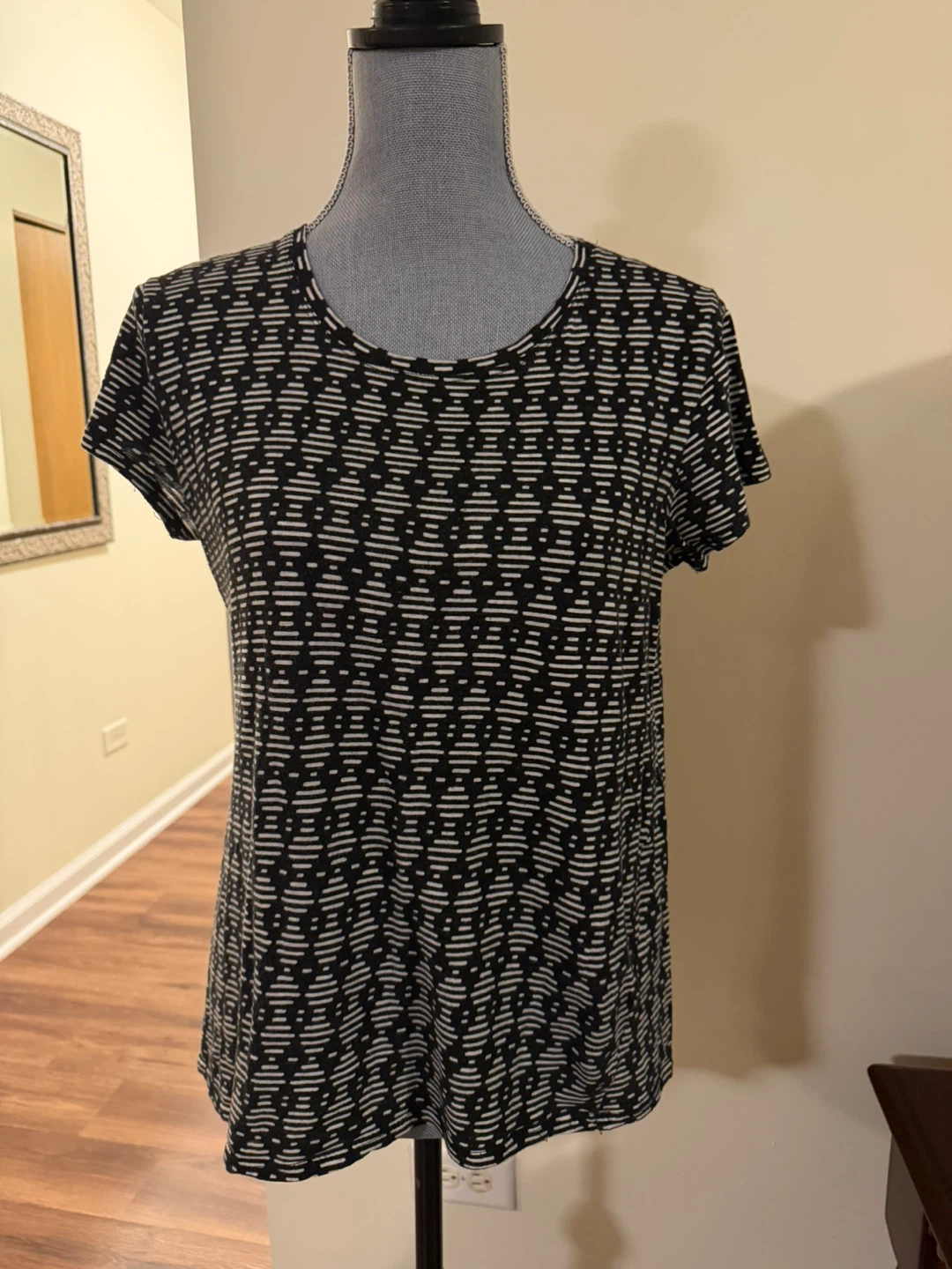 LMy Favorite Tee" Black & White T-Shirt Size L