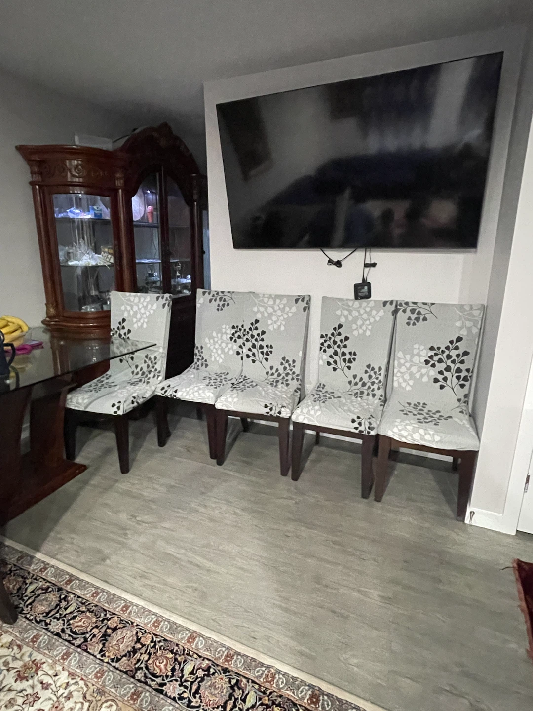 Set of 6 Floral Dining Chairs