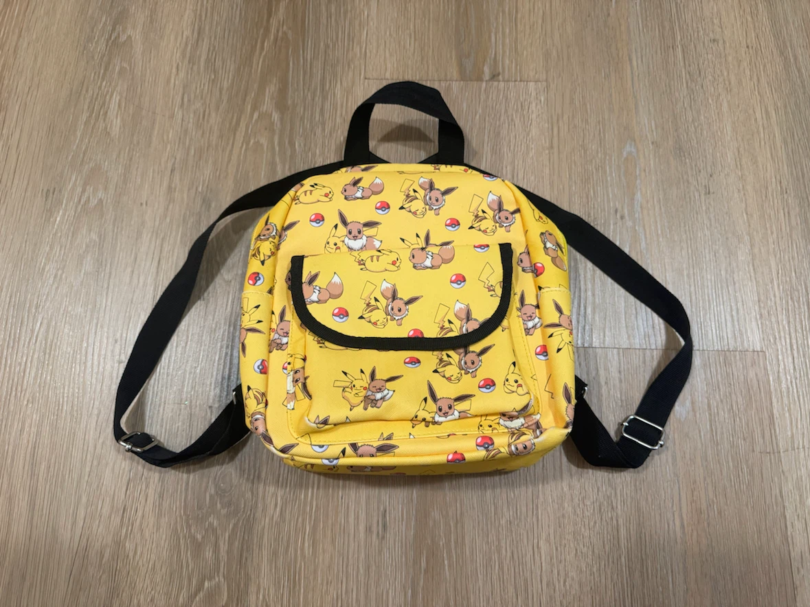Pokemon Pikachu and Eevee Yellow Backpack