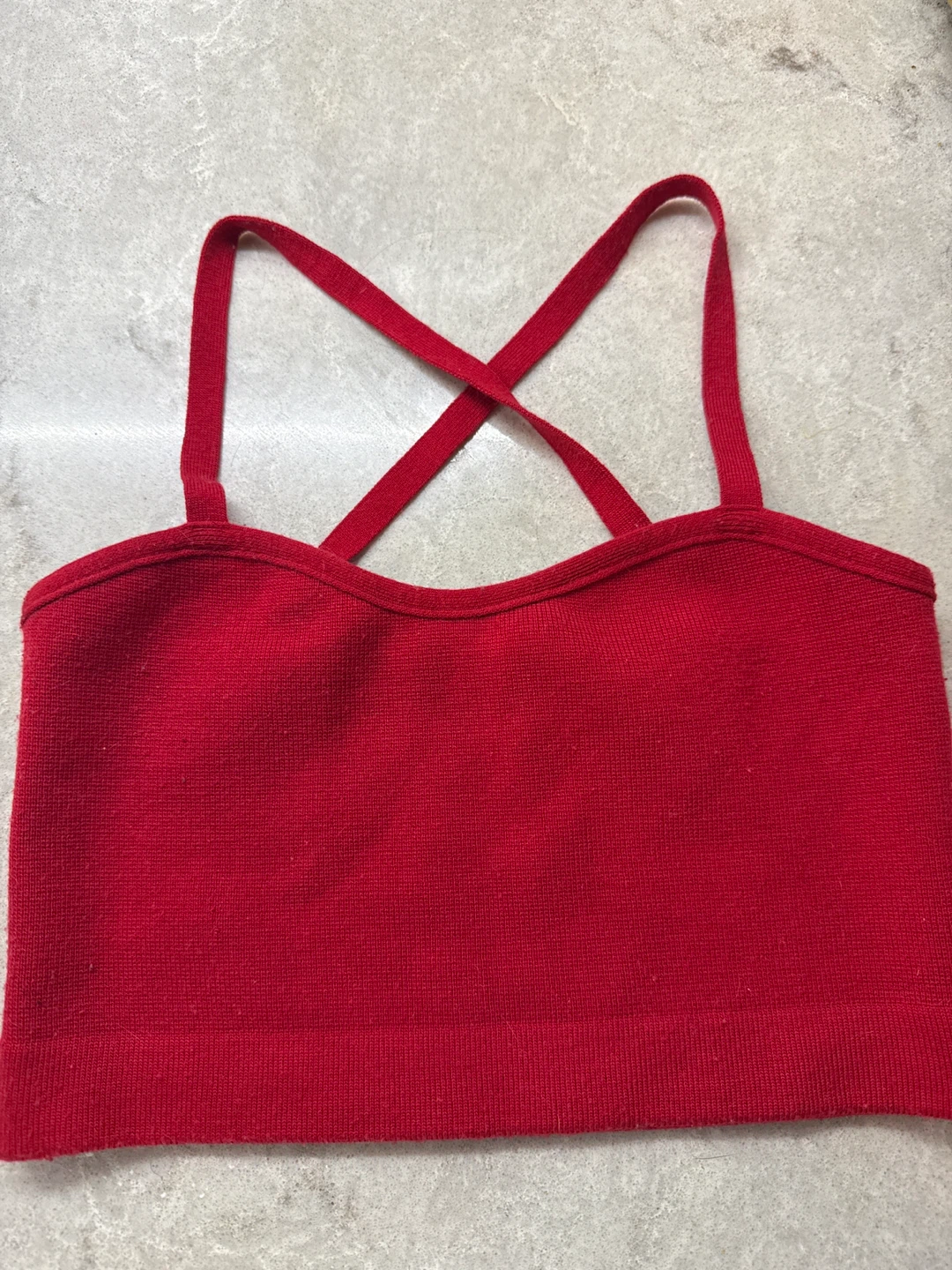 Forever 21 Red Cropped Tank Top - Size S