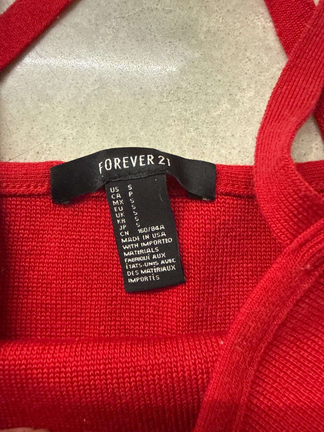 Forever 21 Red Cropped Tank Top - Size S - photo 2