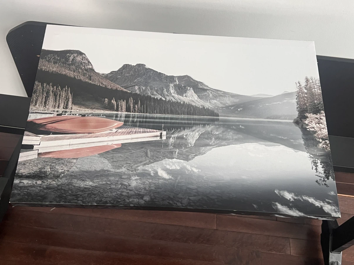 Wall Art Canvas Print Mountain Lake Landscape