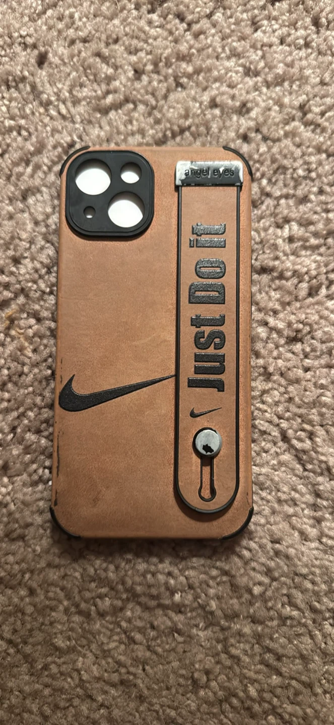Nike iPhone 14 Case with "Just Do It" Strap