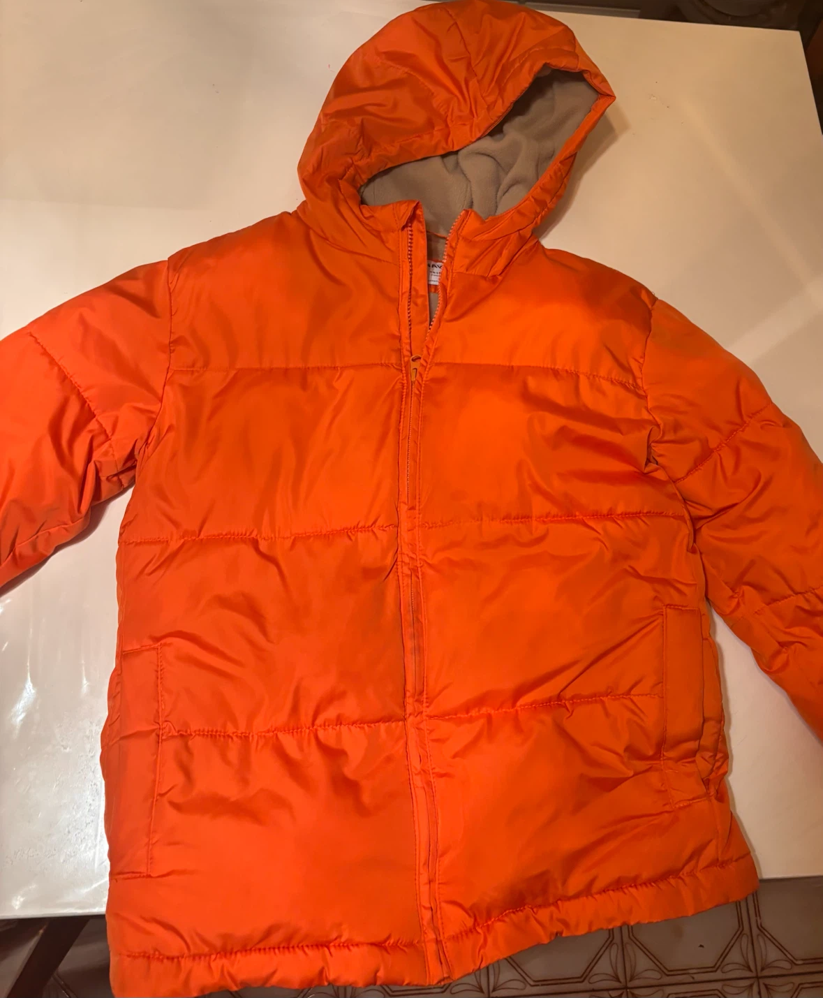Old Navy Orange Puffer Jacket XL (14-16)