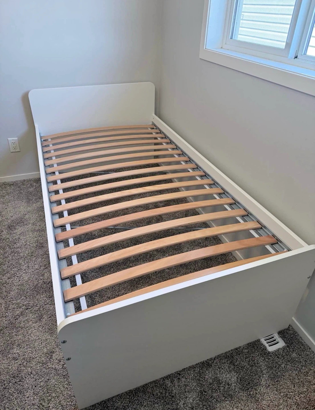 IKEA twin bed frame in white