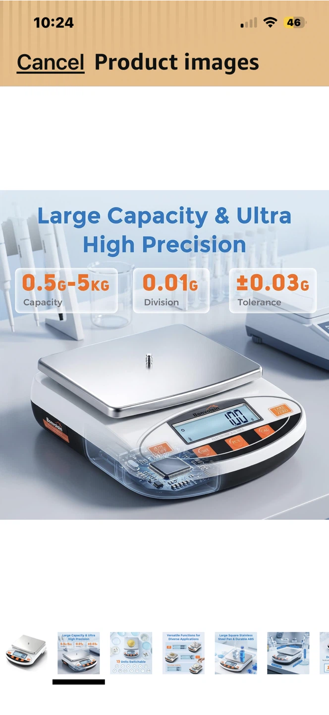 Bonvoisin 5000g x 0.01g Digital High Precision Electronic Scale - photo 3